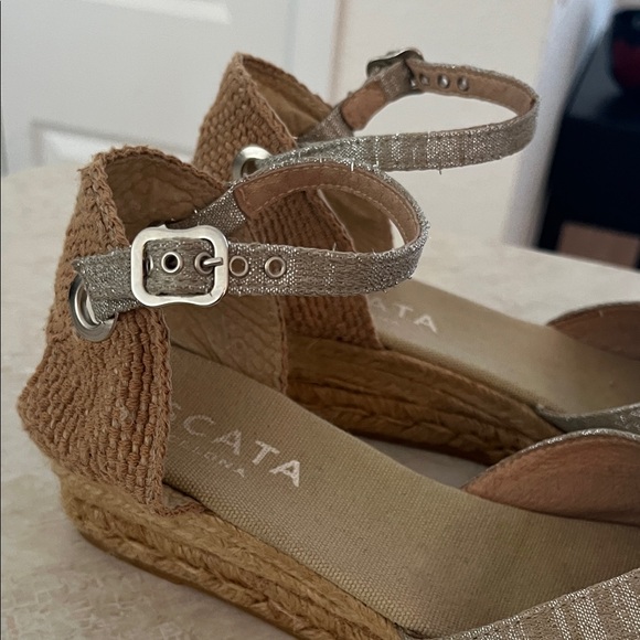 Viscata nude silver Casual Elegance Women's Espadrille Sandals size 40 - Picture 4 of 9